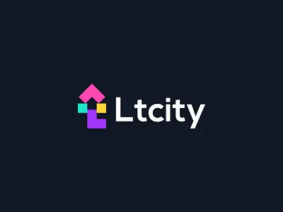 Ltcity logo design. arrow icon box brand identity branding build colorful logo concept constriction creative designer portfolio graphic design home logo l letter logo designer minimal modern professional simple t letter unique
