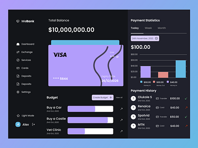 WeBank Fintech App app app design branding design finance app fintech graphic design illustration logo mockup ui ux vector