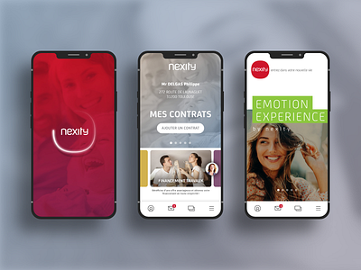 UI espace client mobile branding graphic design mobile app ui