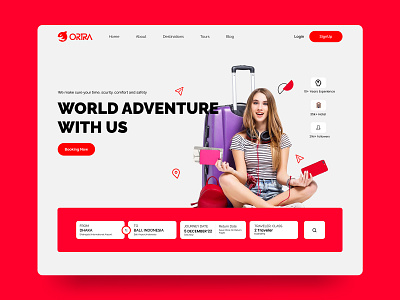 ORTRA Travel Agency Website UI/UX agency ortra tour tour website ui travel travel agency travel web ui kit travel webdesign travel website ui ux webdesign website webui