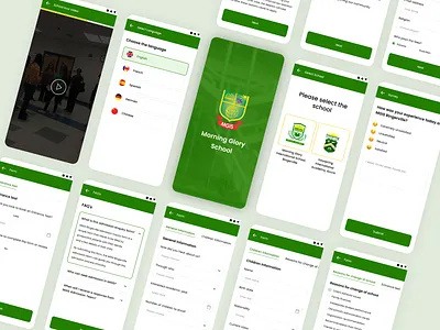 School App app design enrolment mobile school student ui ux