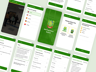 School App app design enrolment mobile school student ui ux