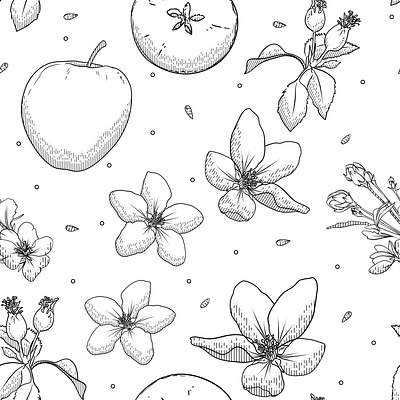 Custom Repeating Pattern Illustration for Product Labelling brand identity branding custom design design graphic design hand drawn illustration label label design logo marketing packaging packaging design