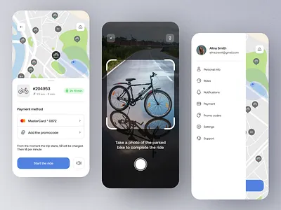 Bike Rental App app bike bike rental app design mobile mobile design rental rental app ui uxui