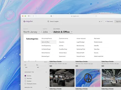 Craigslist redesign craigslist dashboard design minimal ui ux website