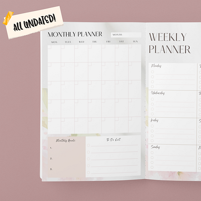 Monthly Undated Planner - Available On My Etsy canva design digital planner digital planner ideas digital undated graphic design planner ideas planner inserts printable planner undated daily undated monthly undated planner undated weekly