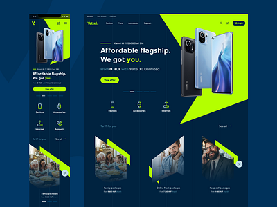 Yettel website concept interface ui website