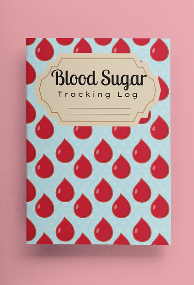 Blood Sugar Log Book Cover blood sugar log book blood sugar logging blood sugar tracker blood sugar tracking blood tracker log diabetes diabetes gifts gluclose tracker book log book design