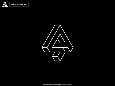 AS Monogram a ace as branding card design gamble icon letter lettering logo logomark mark monogram s sa symbol typography