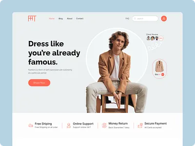 Fashion website Header beauty clean cloth ecommerce fashion fashion landing pgae glamour habib homepage landing page model online store shopify landing page shopify layout store website website design winter