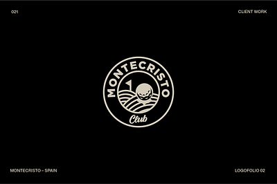 MONTECRISTO CLUB - Logo ball brand branding camp circle classic club design font golf graphic design illustration logo minimal montecristo rounded sans typography vector