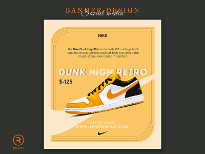 Shoes social media banner retro style.facebook post, ad banner. ad design advertising banner banner ads banners branding creative banner facebook post google ads instagram minimal post design posters retro shoes banner social media social media banner social media post social media template templates design