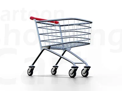 Cartoon type 3D shopping cart asset 3d 3d model animation art asset blender cart cartoon design game art game ready graphic design low poly online buy shop shopping shopping basket store supermarket trolley