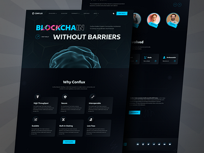 Blockchain Landing Page Redesign bitcoin blockchain blockchain art blockchain landing page clean crypto crypto landing pge cryptocurrency dark mode eth figma landing page nft nft landing page redesign ui design ui ux wallet web design website