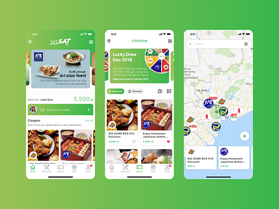 Let's Eat Mobile App app design food app food delivery app food order app mobile app ui ux