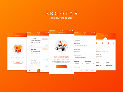 Skootar Order UI concept app design ui ux