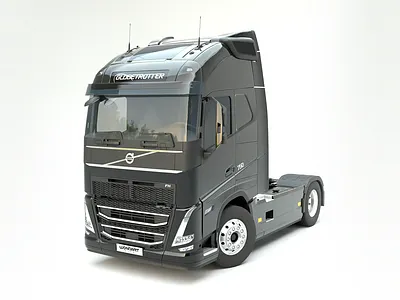 Volvo Fh16 750 Globetrotter 2020 3d 3d model art asset black blender branded branding design fh16 game art game dev game ready globetrotter graphic design high quality lights prime mover semi truck volvo