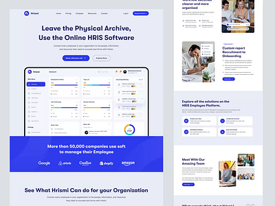 Hrismi - Online HRIS Software hris hrismi landing page management motion online orenjistudio saas saas application development software software as a service ( saas) system ui