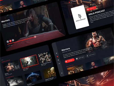 White-label OTT Platform android tv apple tv dark film frontend live movie netflix ott player red remote roku stream video vod whitelabel