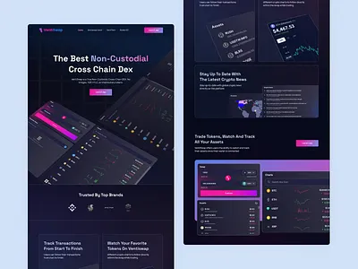 Ventiswap Website Redesign blockchain blockchain website crypto crypto landing figma landing page ui