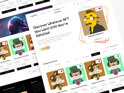 UI / UX for Homepage NFT Marketplace design ecommerce homepage marketplace nft page ui uiux ux web web design website