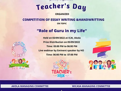 Teacher's Day Poster banner design event graphic design poster program teacher