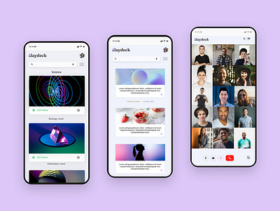 Claydeck brand design dailyui ecommerce education figma inspiration interaction landing light minimalism mobile app modern purple redesign social template ui design user interface ux design uxui