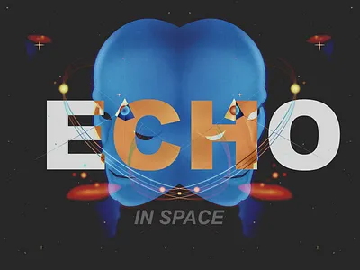 Echo Primer design head human illustration planet sky space stars