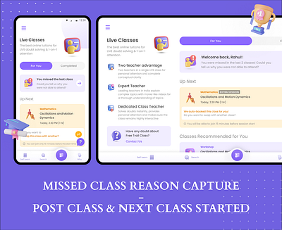Missed Class Reasons Captured branding ui