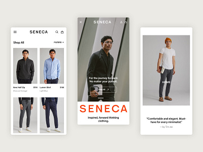 Seneca - E-commerce redesign mobile