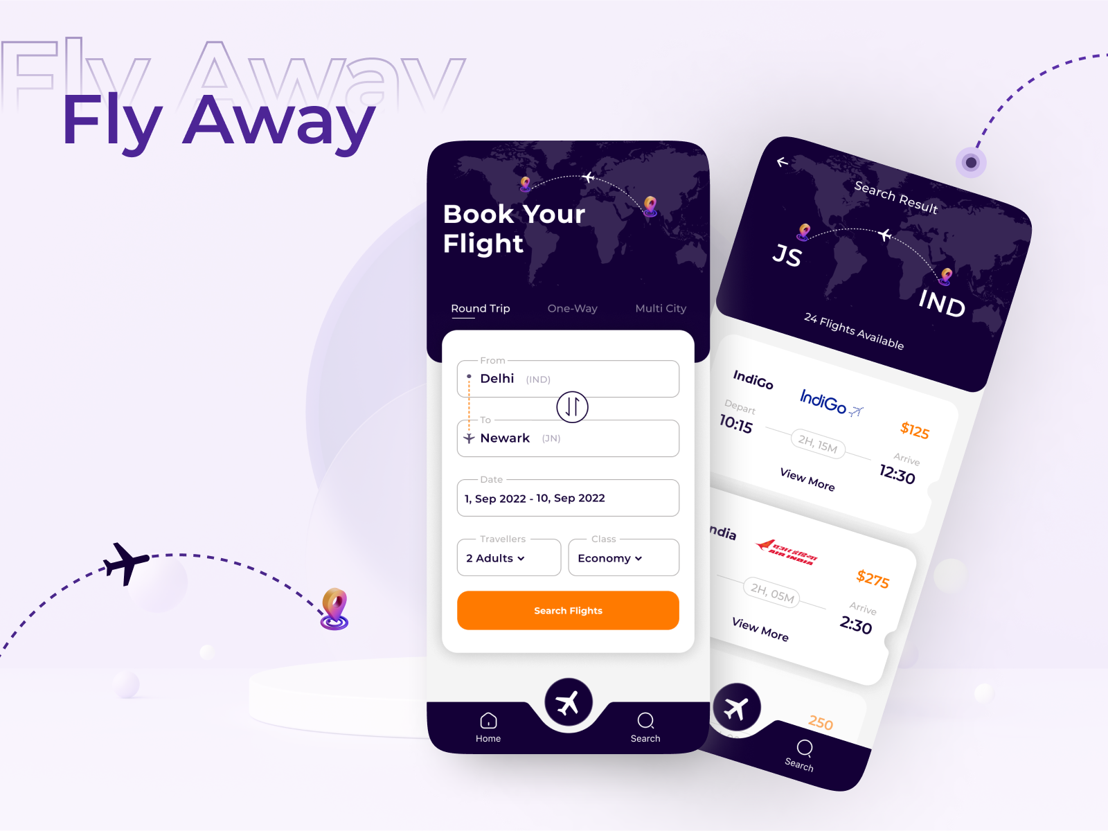 Example of Mobile App Design (5 Screen)