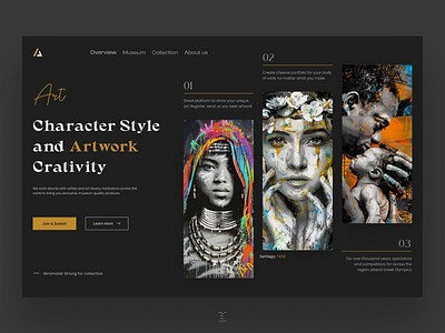 Artwork Website Design art art design art website art work clean dark design figma interaction nft ui ui design uiux ux design visual design web website website design