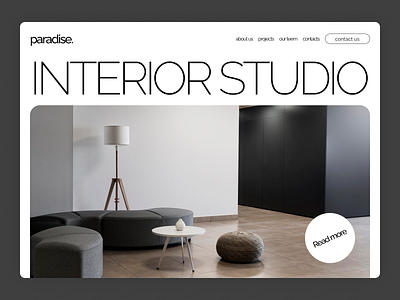 paradise. interior studio design interior studio landing landing page ui ui design ux ux design ux ui ux ui design web design web site