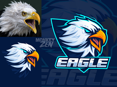 EAGLE LOGO DESIGNS charachter design e sport esport game gamer illustration mascot