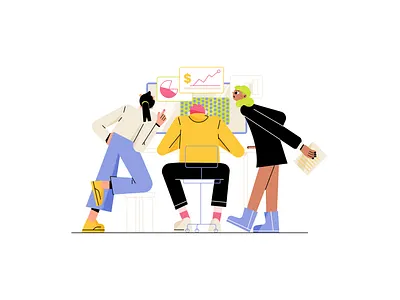 Teamwork 2d 3d analytics animation blockchain brainstorm business character design coworking create design education friendship office team teamwork thinking process userflow women in business workflow