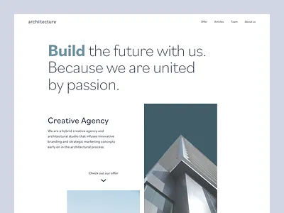 Architecture studio landing page branding clean design experience graphic design landing landingpage page productdesign simple ui ux website