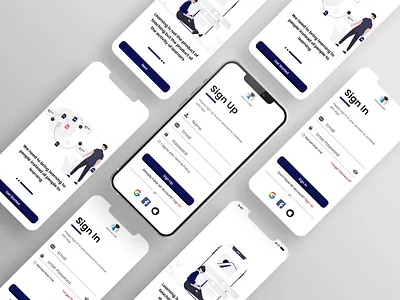 Mobile App Screen Designs | UI/UX | SignIn/SignUp adobexd app design elearning figma login project signup ui uiux ux vectors