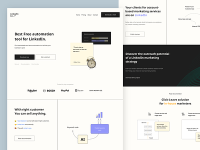 LinkedIn automation tool design linkedin ui website