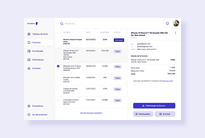 DAILY UI 46 - Invoice blue daily ui dailyui design desktop figma invoice ui uidesign