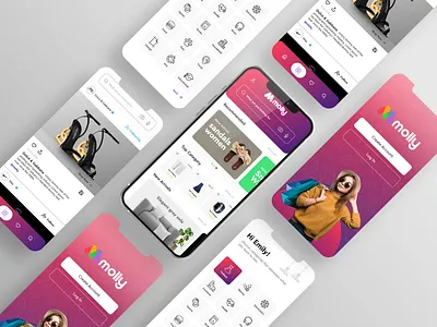Molly App Design ui ui design ui ux ux ux design