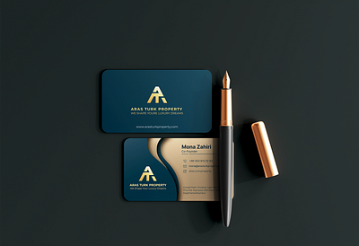 Visit Card 3d branding bussiness card design golden card graphic design illustration illustrator logo propert card real estate card template typography ui ux vector visit card