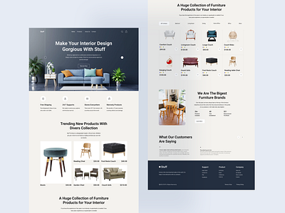 Interior Design Website. bedroom clean design ecommerce furnish furniture homedecor homepage interior landing mamun orix sofa table ui ux web wood woodworking