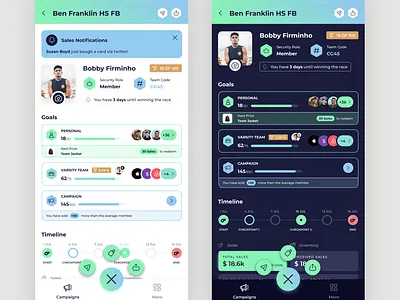 Sports Marketing app marketing mobile sports ui