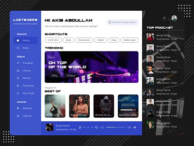 Music player web ui jazz music music player party play music player song ui web interface zazz