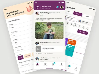 Childcare - Parent Version app childcare mobile parent ui