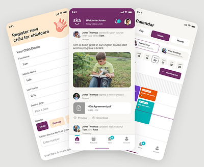 Childcare - Parent Version app childcare mobile parent ui