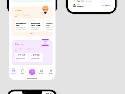 Family Calendar App app calendar family interface mobile notes ui