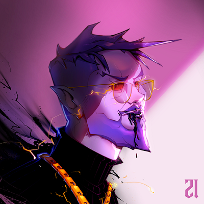 Halloween Self-portrait 2d digitalpainting flat illustration halloween illustration portrait art portrait illustration procreate