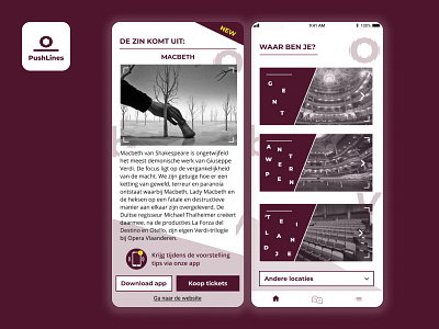 PushLines - An interactive app opera concert design opera ui ux webdesign