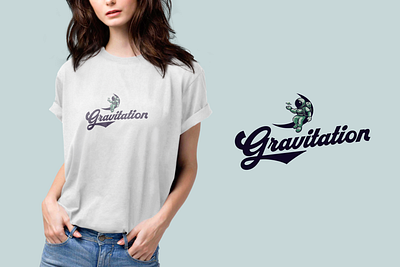 Logo Design for Gravitation Industries astronaut brandidentity branding clothing design graphic graphic design illustration logo planet space